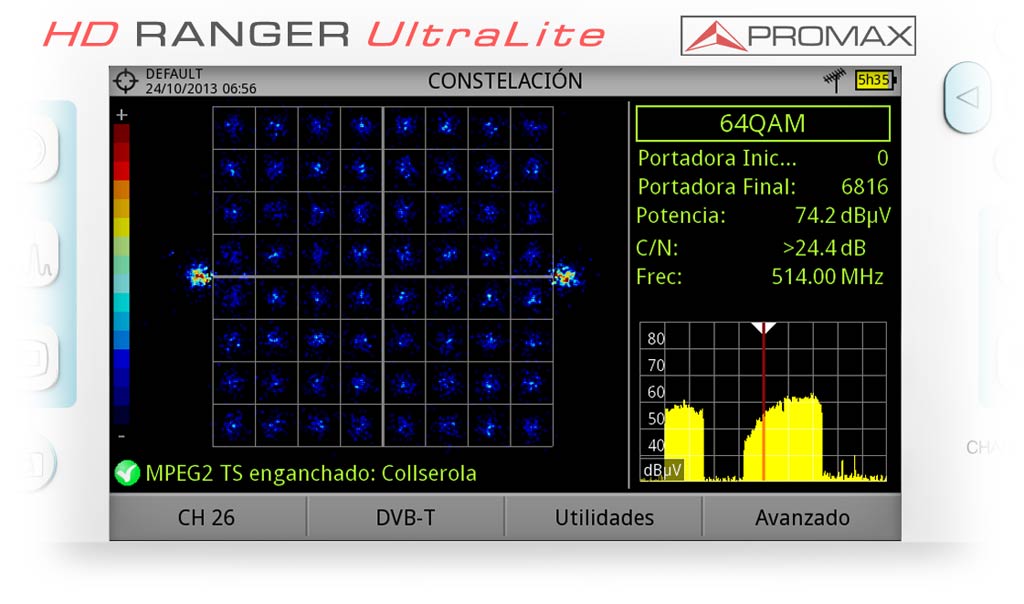 Konstellationsdiagramm DVB-T2 für HD RANGER UltraLite antennenmessgeratën