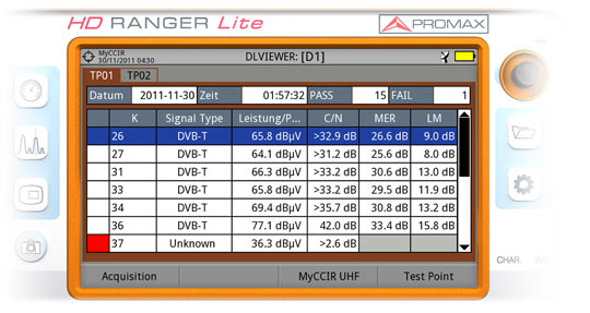 HD RANGER UltraLite Datalogger-Funktion