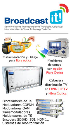 Logotipo feria Broadcast y productos PROMAX