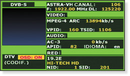 Un canal MPEG-4 en este servicio