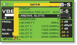 Antennenmessgeräte mit SaTCR Befehle