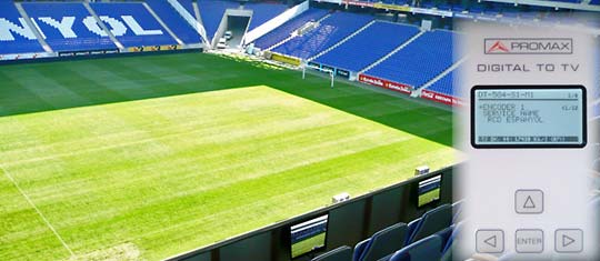 DTTV television headend in the RCD Espanyol football stadium