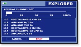 Field strength meter with Explorer function