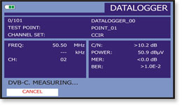 Datalogger function taking automatic measurements