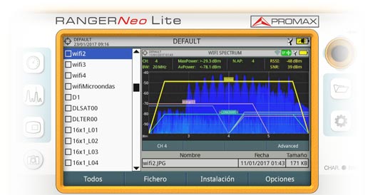 Gestión de instalaciones del medidor de campo RANGER Neo Lite