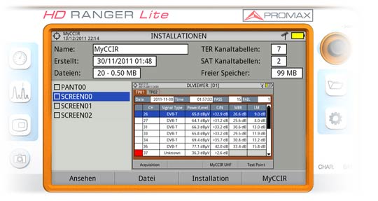 HD RANGER UltraLite Installations-Verwaltung