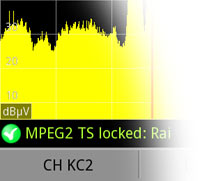 Nach Eingabe der PLS Sequenznummer ist der Sat-Transponder eingerastet