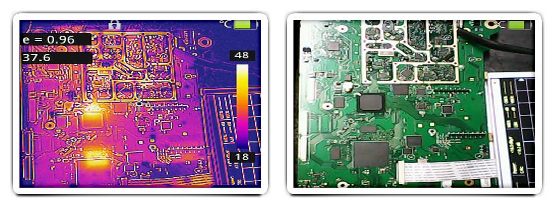 Identificación de puntos calientes en un circuito para detectar averías y problemas