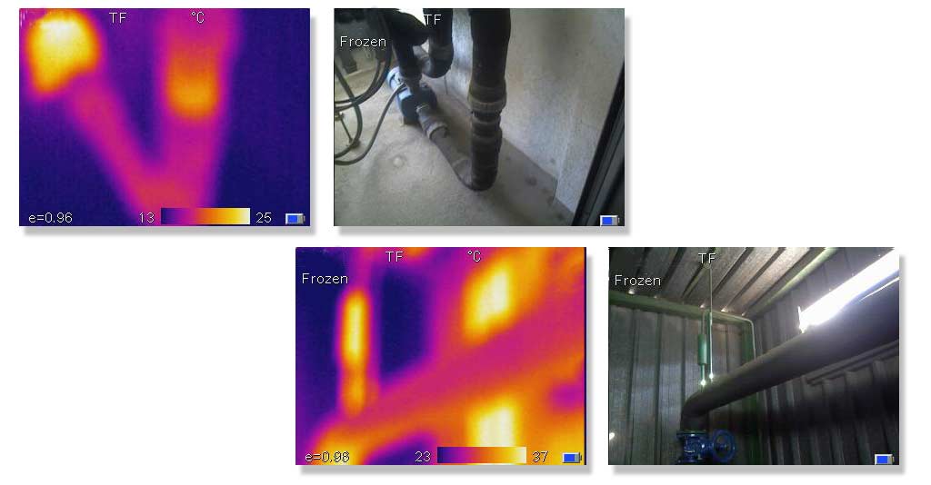 Images in the infrared and visible spectrum taken with the thermal camera model IC- 083