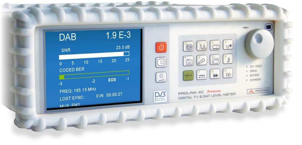 El medidor de campo PROLINK-4 Premium de PROMAX, uno de los preferidos por los instaladores a lo largo de muchos años, ya incluía la primera versión del estándar DAB.