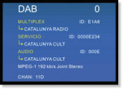 Información de la señal de Radio Digital DAB