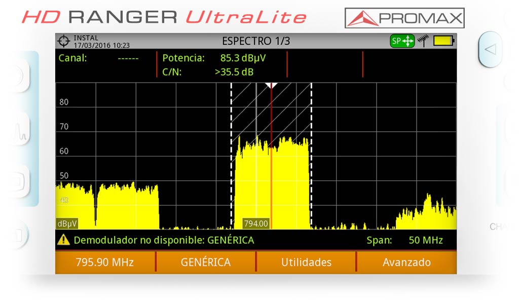 Medir intensidad de señal de antena