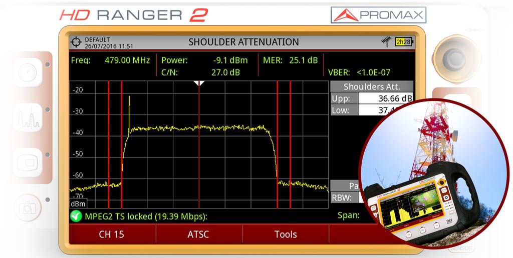 Der TV Analyser RANGER Neo 2/3 bietet automatische Schulterabstandsmessung