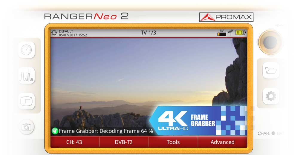 Pantalla del frame grabber 4K