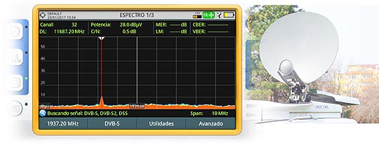 Unidad móvil y espectro del medidor de campo RANGER Neo