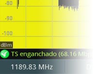 Tras introducir el número de secuencia PLS, se engancha el transpondedor de satélite