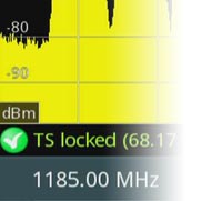 After entering the PLS sequence number, the satellite transponder has been locked