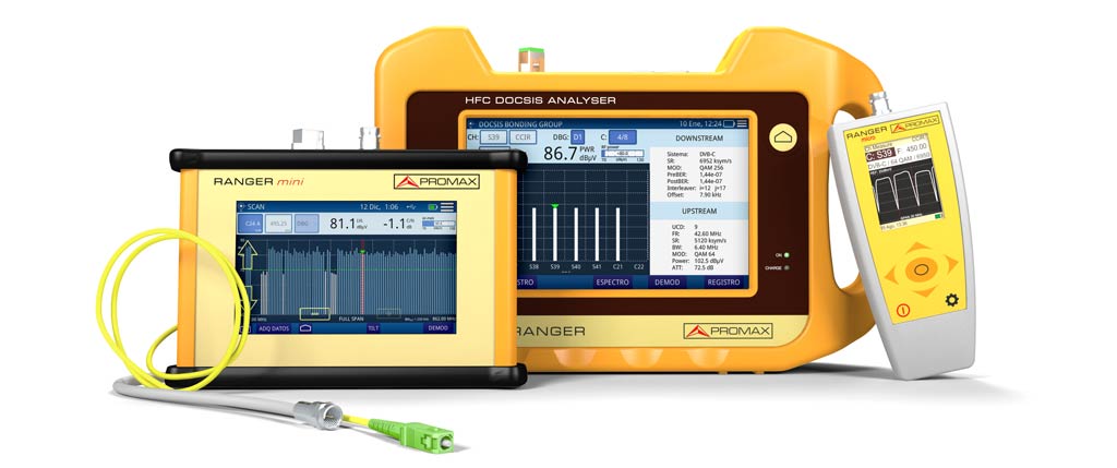 Gama de equipos de medida CABLE RANGER para fibra óptica y DOCSIS