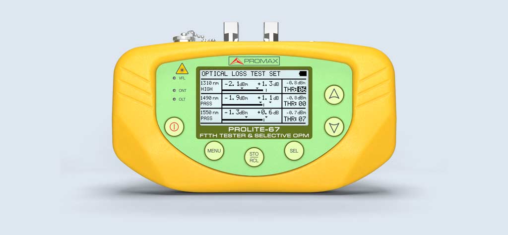 Medidor PON y XG-EPON / 10G-EPON / XGS-PON / NG-PON2 modelo PROLITE-67