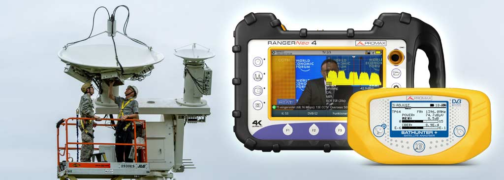 Analizadores para montaje e instalación de antenas marítimas, y para comprobar el correcto funcionamiento de sus motores de guiado