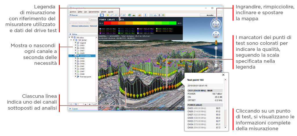 Mappa di Google Earth creata con KML Generator
