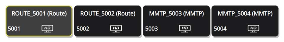 Dos servicios MMTP y dos ROUTE-DASH recibidos en la misma portadora ATSC 3.0