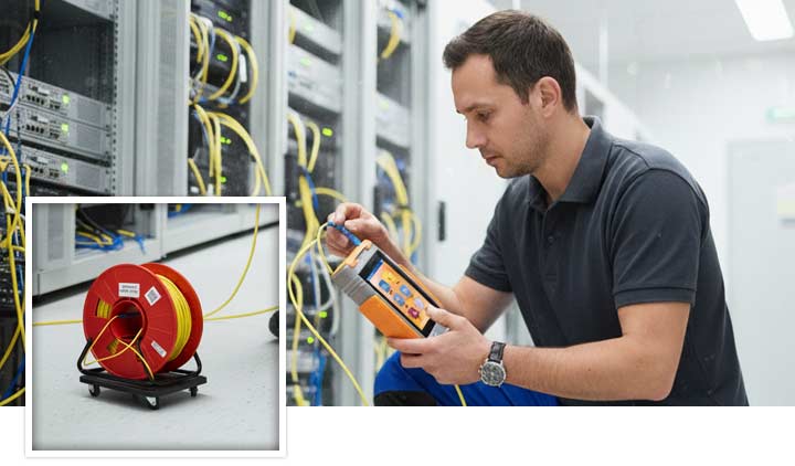 Utilización de una bobina de lanzamiento al medir eventos con un OTDR