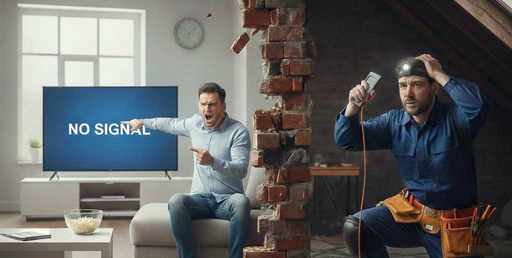 Utilizar un generador de ruido en una instalación en funcionamiento es una mala práctica: Interfiere con la señal real