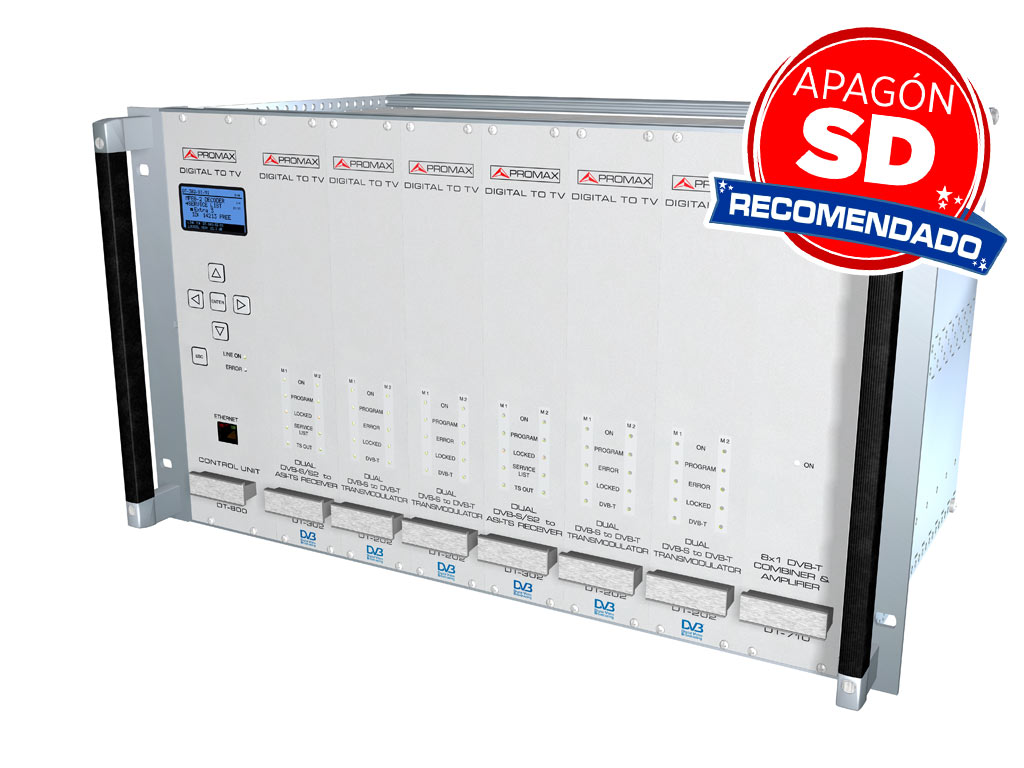 DT-504B: Quadruple Video/Audio encoder, DVB-T and TS-ASI output