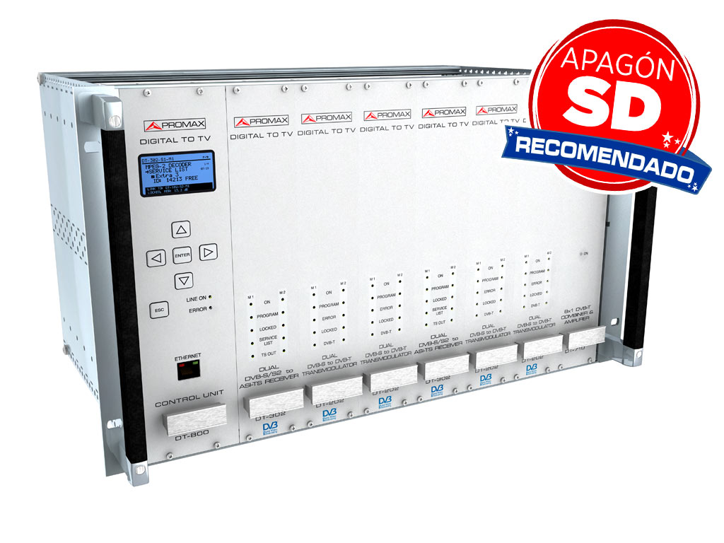 DT-504B: Quadruple Video/Audio encoder, DVB-T and TS-ASI output