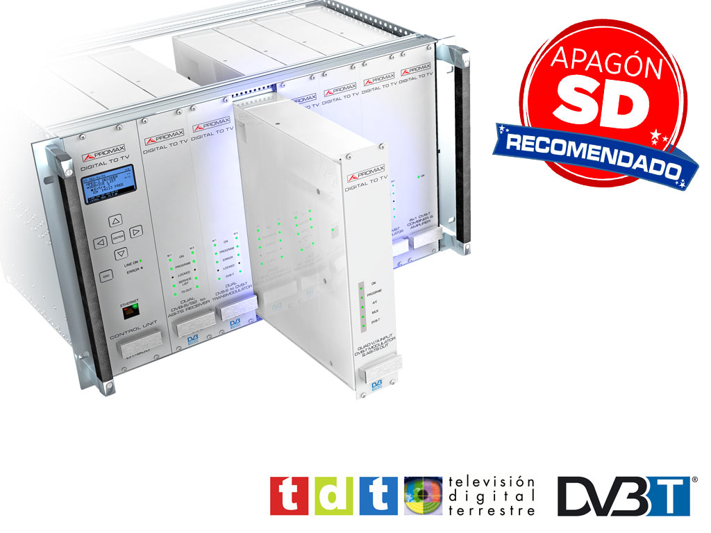 DT-504B: Quadruple Video/Audio encoder, DVB-T and TS-ASI output