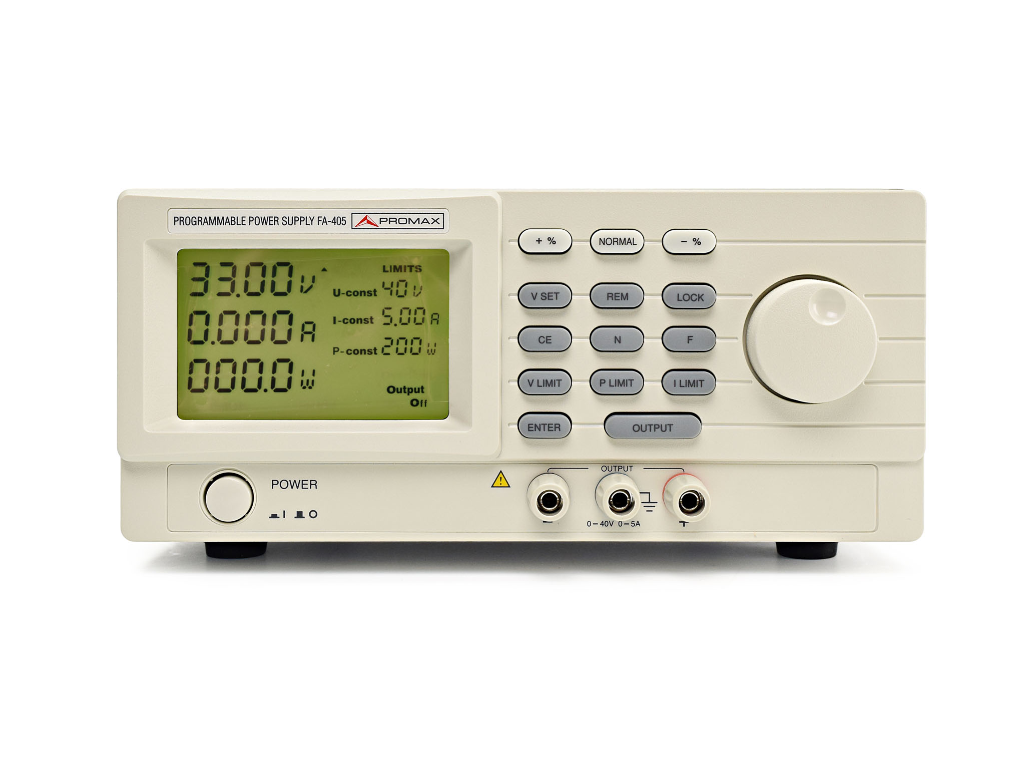 FA-405: Fuente de laboratorio programable 40V,5A con control remoto