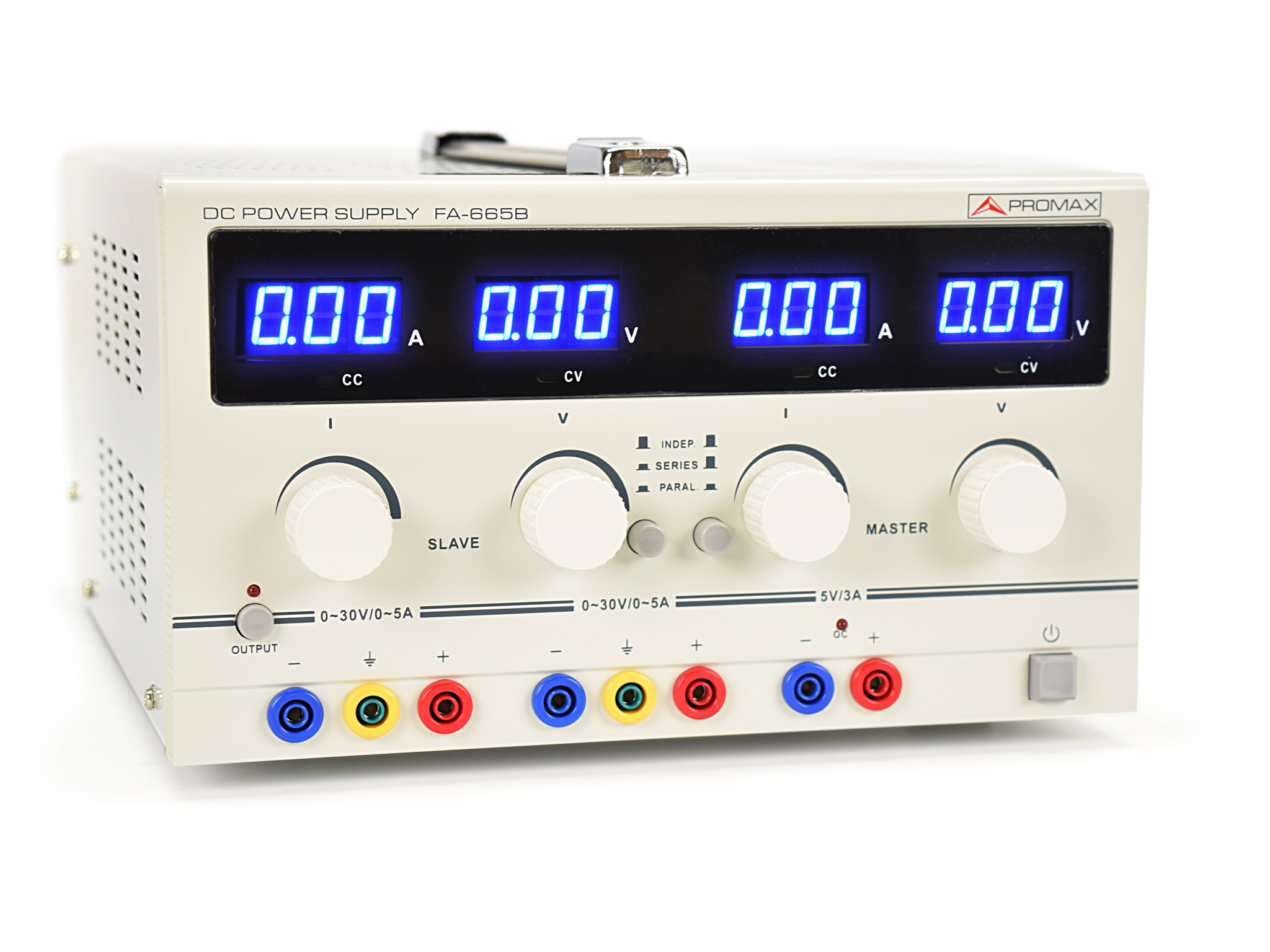FA-665B: Двойной источник питания постоянного тока 2x30 В, 5 А (доп. 5 В, 3 А)
