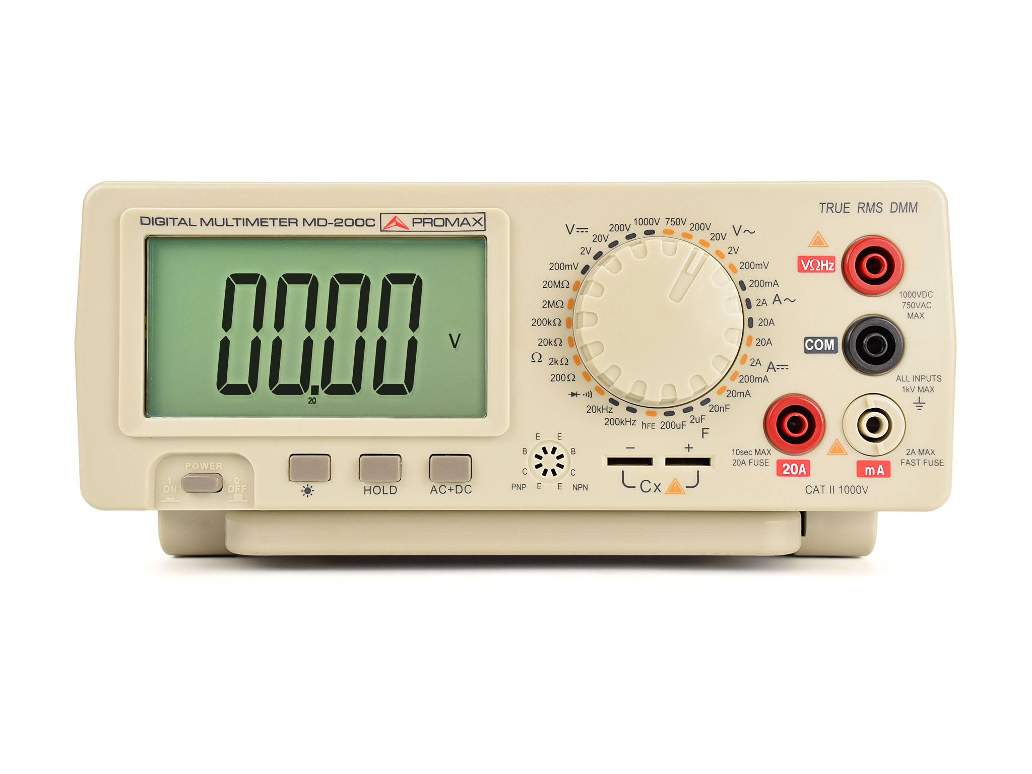 MD-200C: Tester (multímetro) de sobremesa TRMS