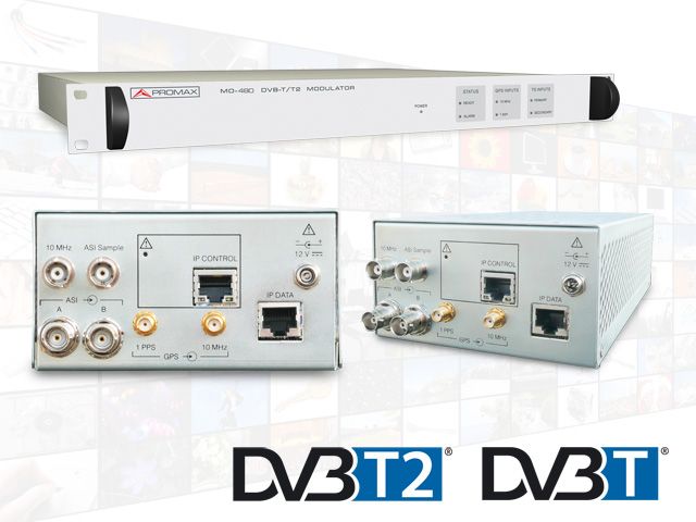 MO-480, MO-481: Modulador DVB-T/T2 calidad broadcast