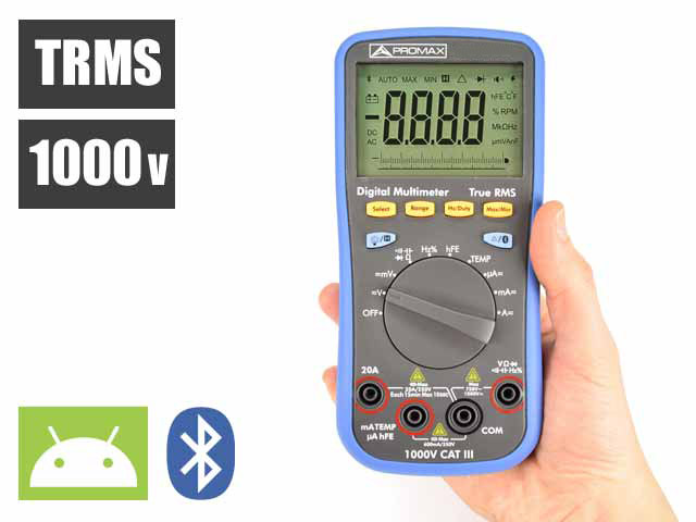 PD-350, PD-351, PD-352: Digital multimeters with RMS and bluetooth control via Android app