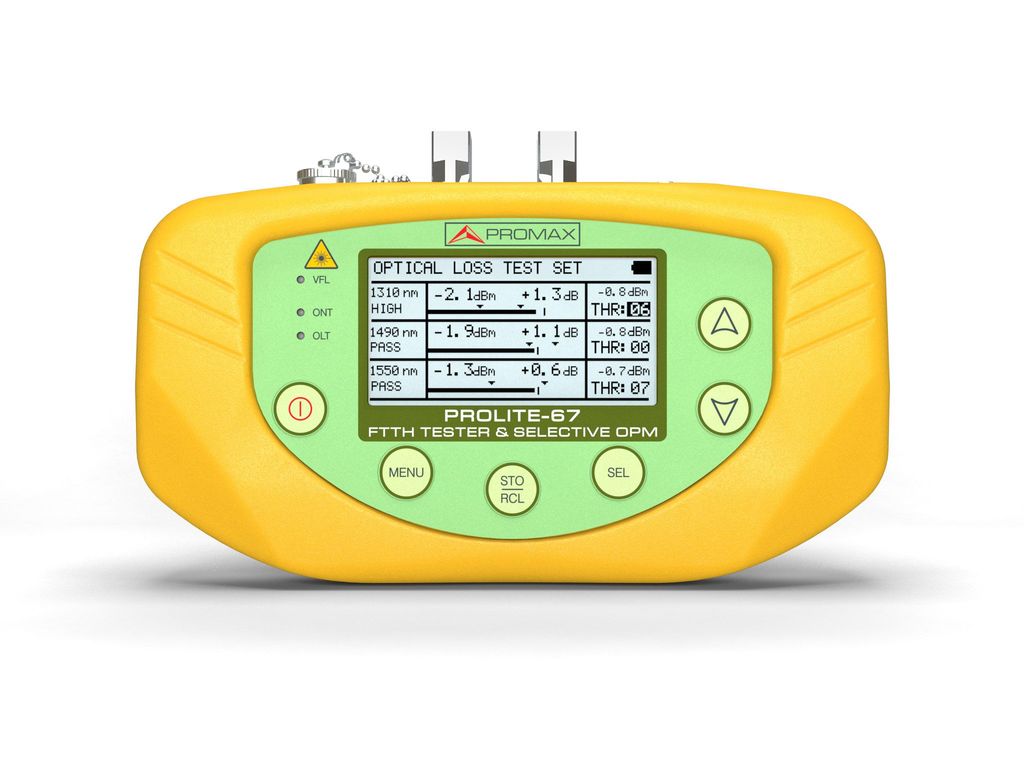 PROLITE-67: Medidor selectivo de potencia optica para FTTX-xPON