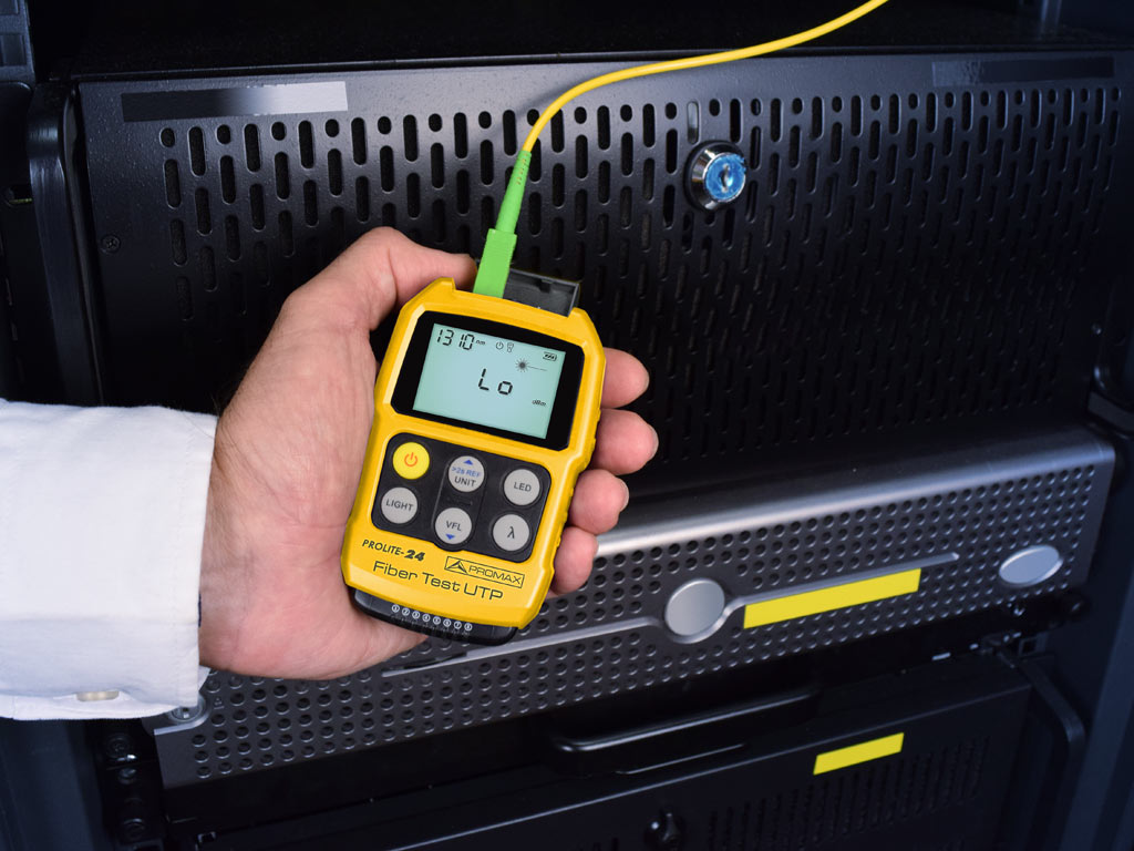 PROLITE-24 Fiber Test UTP: Misuratore di potenza ottica, VFL e tester Ethernet