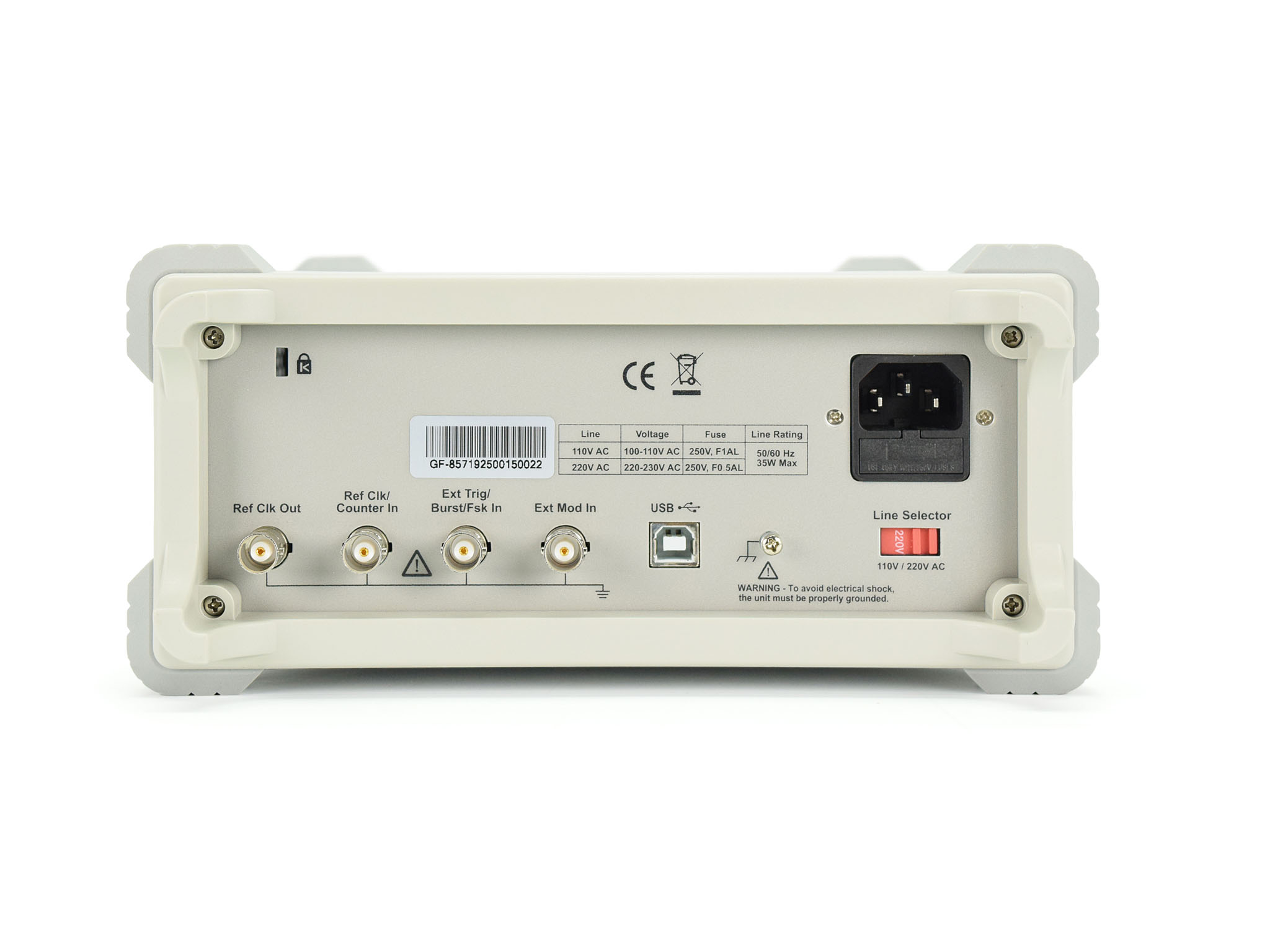 GF-857 B: Generador de funciones arbitrario de 10 MHz con USB y RS-232
