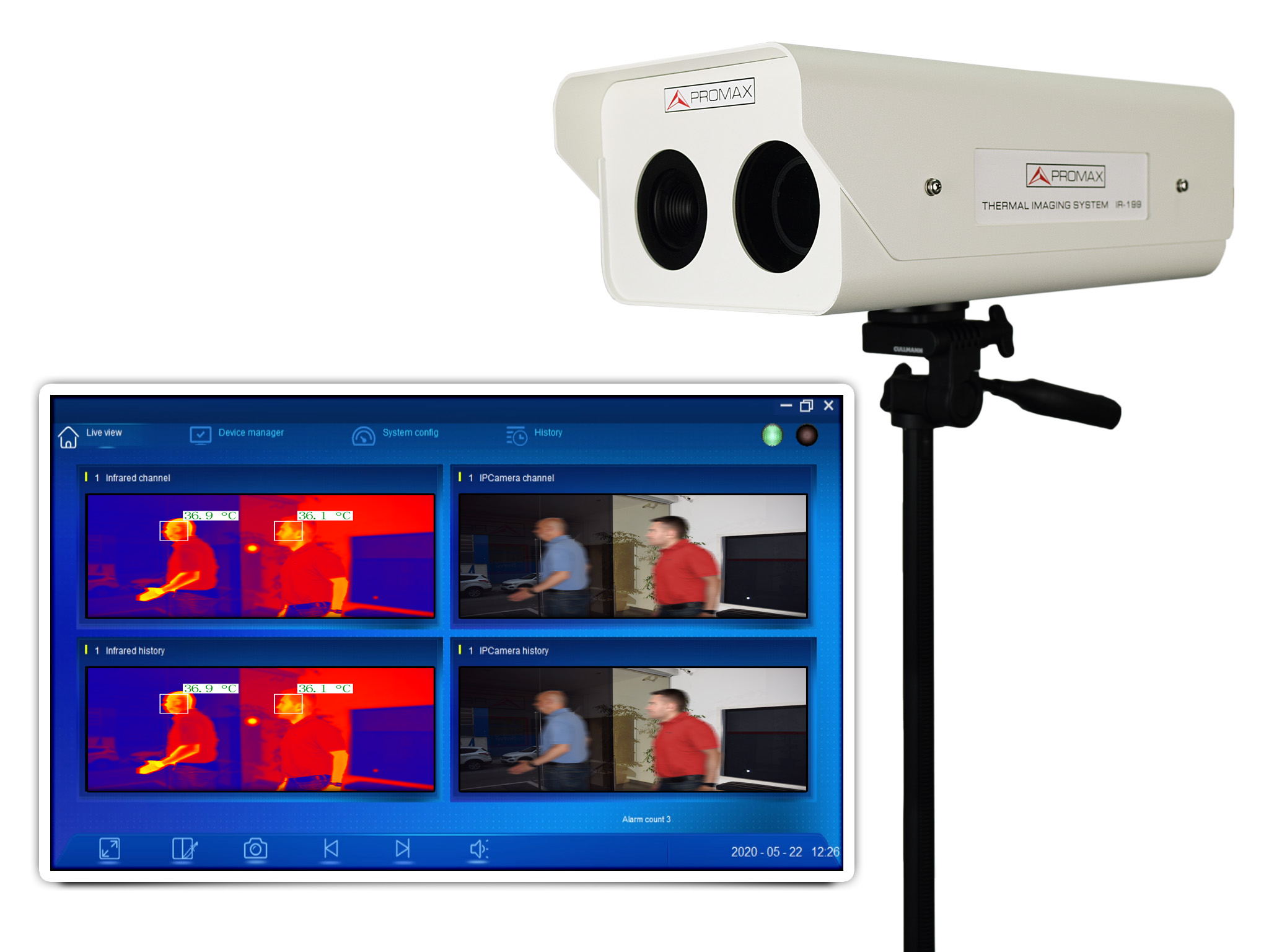 IR-198 / IR-199: Cámara termográfica fija para TCE