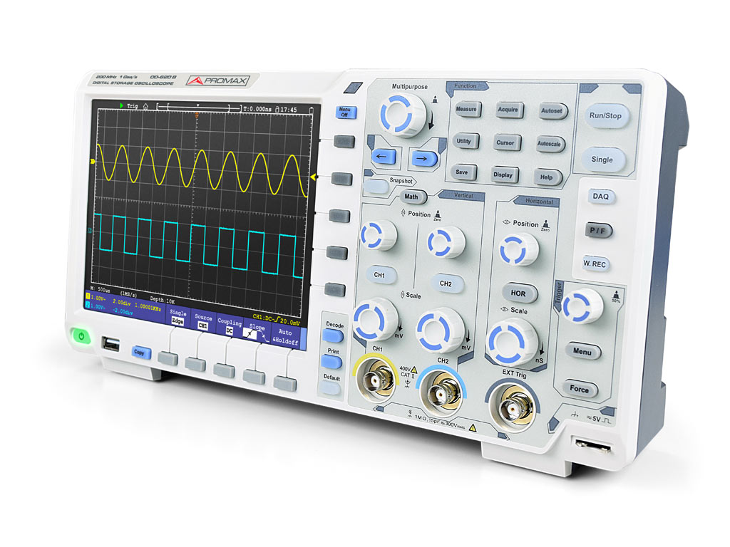 OD-620B: 200 MHz digital storage oscilloscope (professional range)