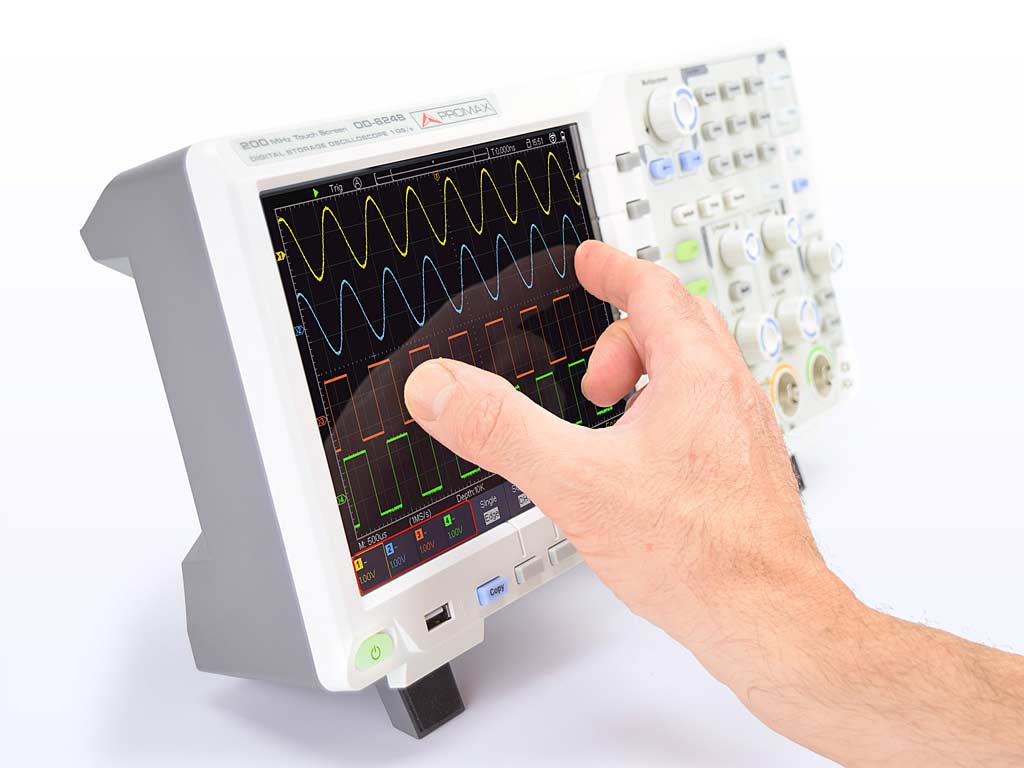 OD-624B: 200 MHz multitouch digital storage oscilloscope (professional range)