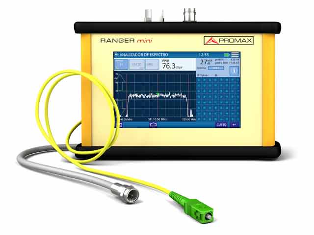 RANGER mini: Medidor de campo para RF, CATV, DOCSIS y fibra óptica