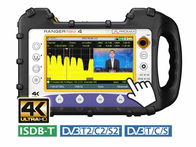 RANGER Neo 4: High class field strength meter and spectrum analyzer with 4K decoder