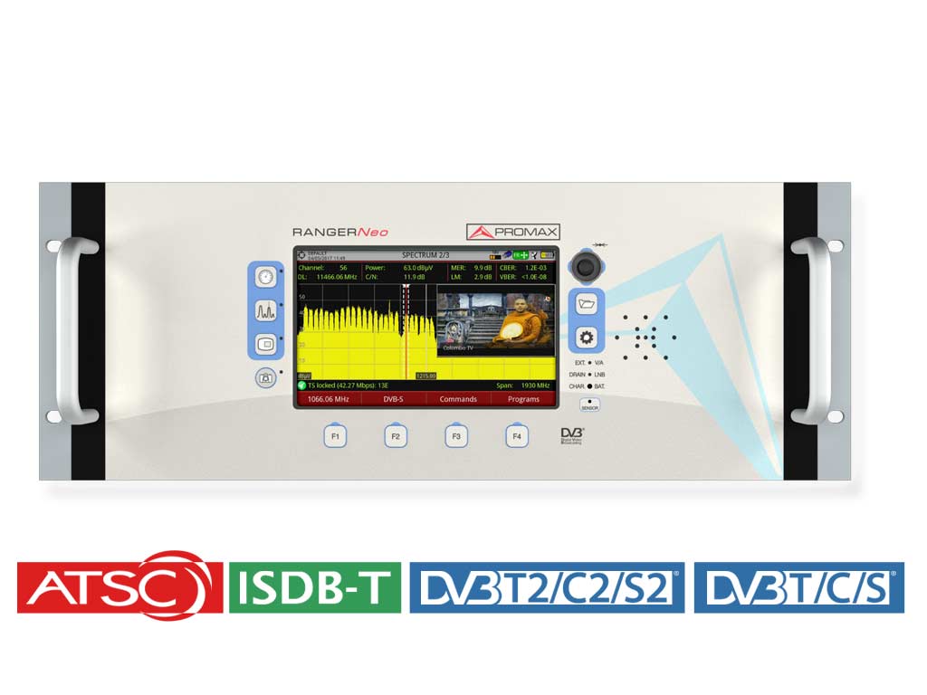 RANGER Neo Rack 2 ATSC: Professional 19” rack-mount spectrum analyzer