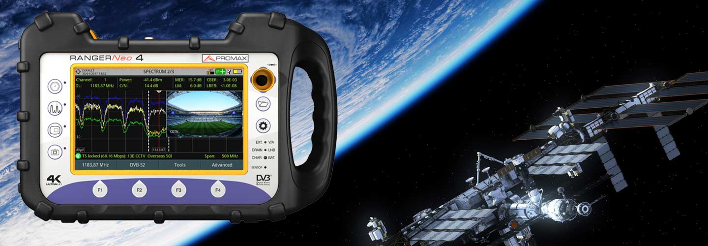 Professional field strength meter with 4K decoder.