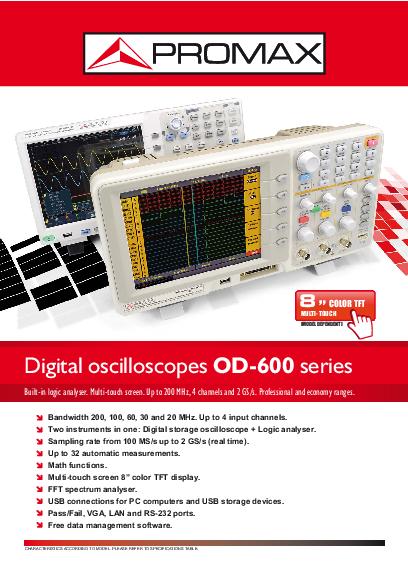 Catalogo di Digital oscilloscopes OD-600 series