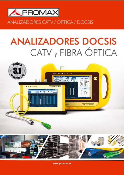Catálogo de Analizadores DOCSIS, CATV y Fibra óptica