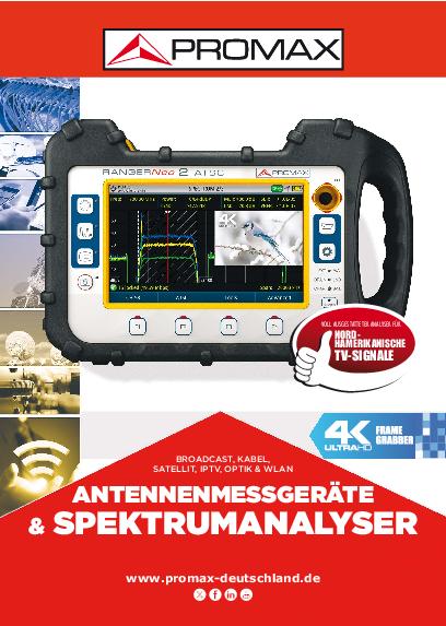 Katalog Antennenmessgeräte und Spektrumanalyser RANGERNeo für ATSC standard