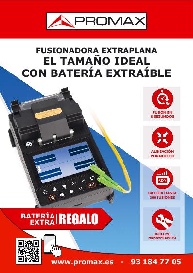 Catálogo de Fusionadoras de fibra óptica PROLITE-42 con batería de regalo